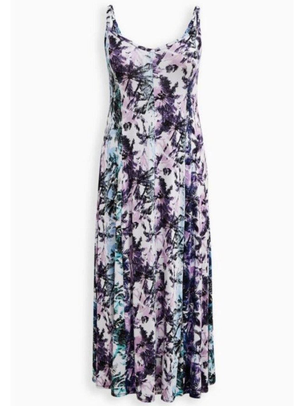 Torrid 2 Super Soft Palm Print Maxi Jersey Trapeze Dress 2X 18 20